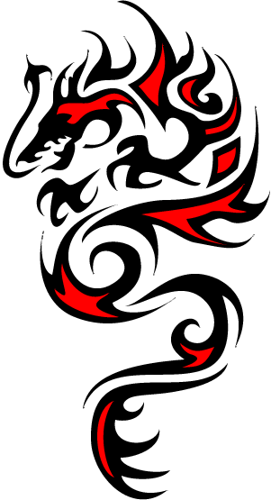 Tribal Dragon Tattoo Sketches